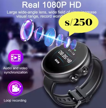Imagen de Reloj Pulsera Cámara Espía Full HD Audio Y Video Portátil 32GB