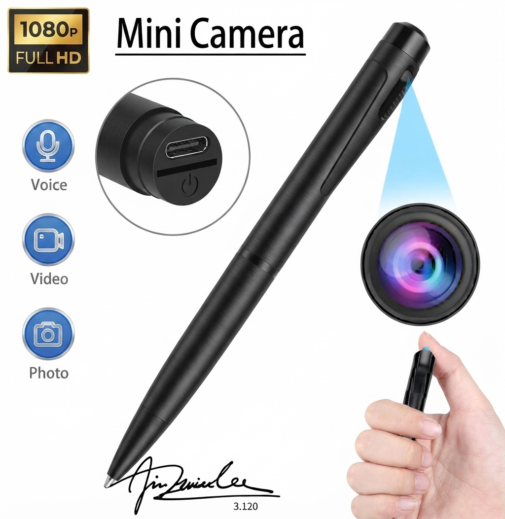 Imagen de Lapicero Con Cámara Oculta Full HD Audio Y Video 128GB