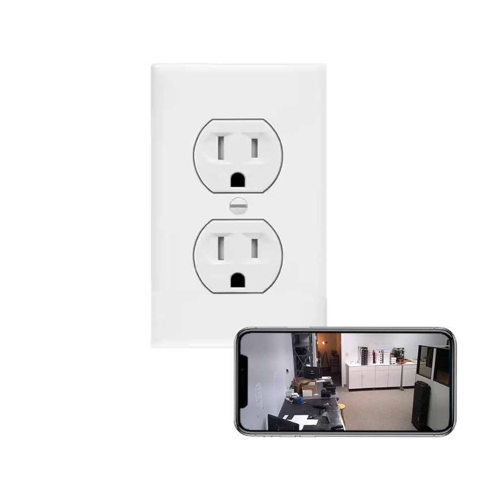 Imagen de Tomacorriente Espía WiFi 220V Audio y Video en Vivo sin Límite de Distancia