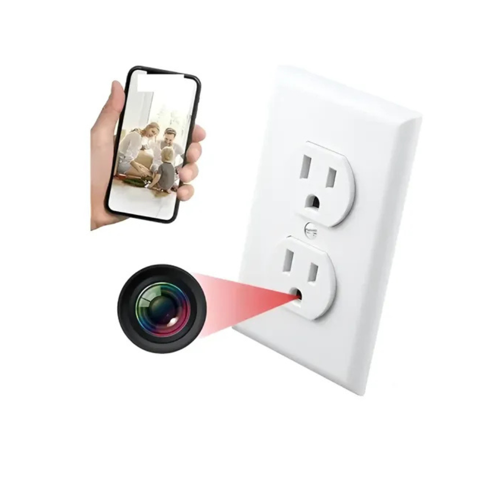 Imagen de Tomacorriente Espía WiFi 220V Audio y Video en Vivo sin Límite de Distancia