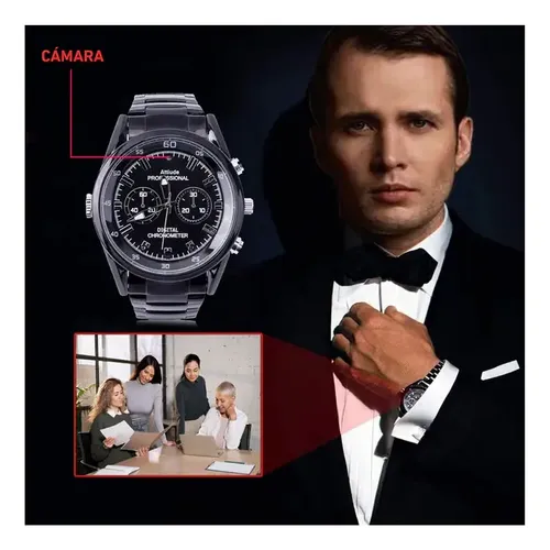 Imagen de Reloj de Pulsera Espía Full HD 32GB Cámara 1mm Audio y Video