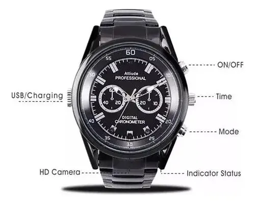 Imagen de Reloj de Pulsera Espía Full HD 32GB Cámara 1mm Audio y Video
