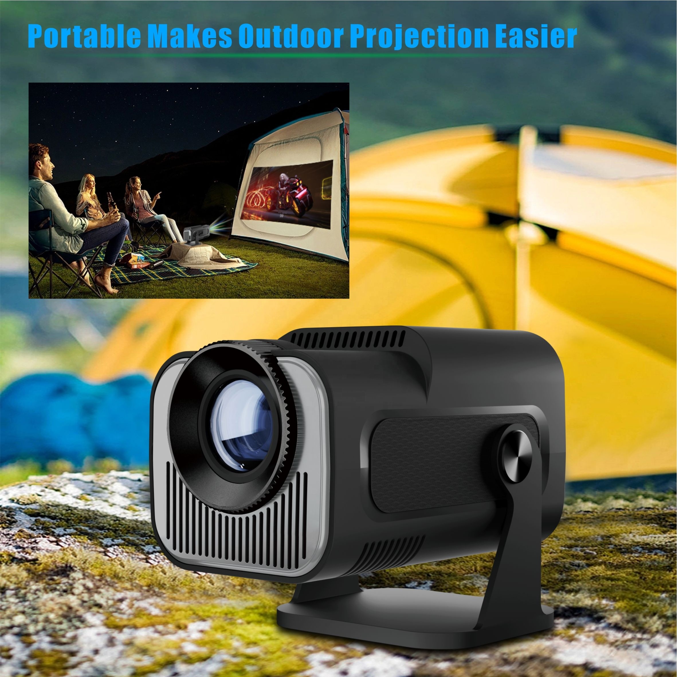 Imagen de Proyector Smart HY320Max Android 14 Full HD 1080P con 400 ANSI Lumens y WiFi 6