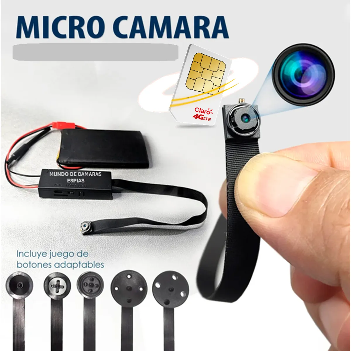 Imagen de Cámara Espía Flex 4G Chip SIM Full HD — ¡Monitoreo Directo a Distancia Sin Necesidad de WiFi!